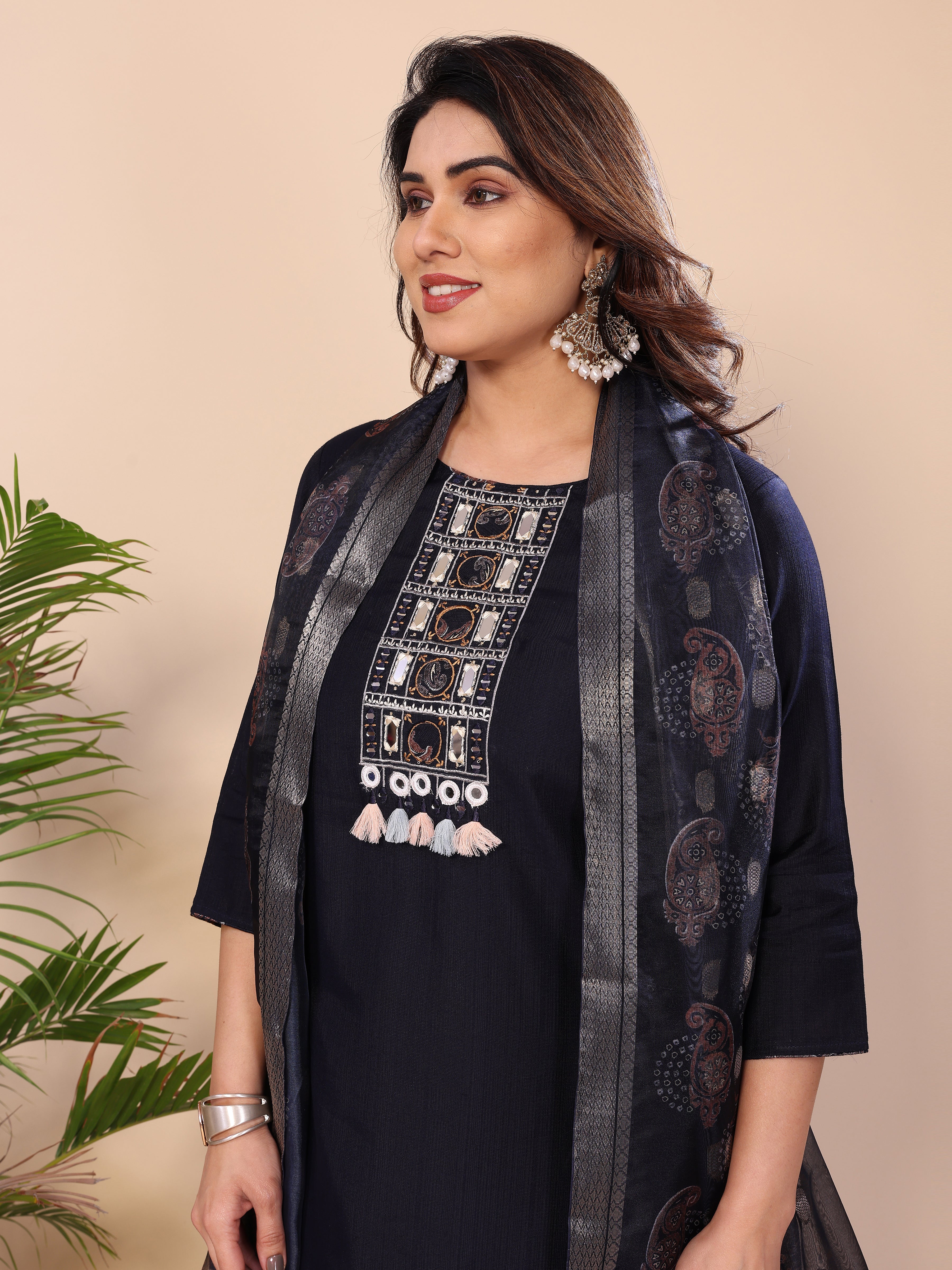 KURTA SET WITH ORGANZA DUPATTA