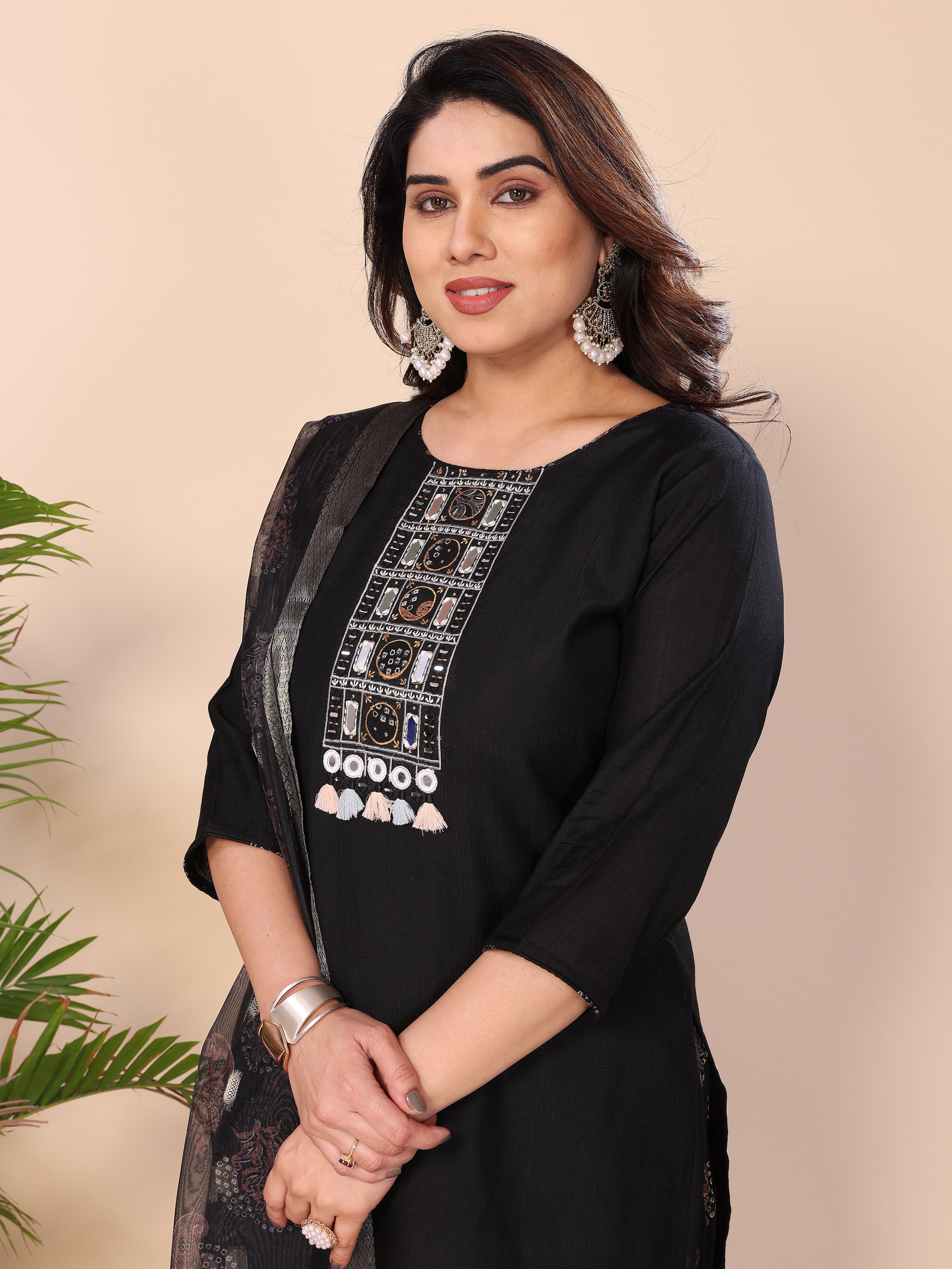 KURTA SUIT WITH ORGANZA DUPATTA
