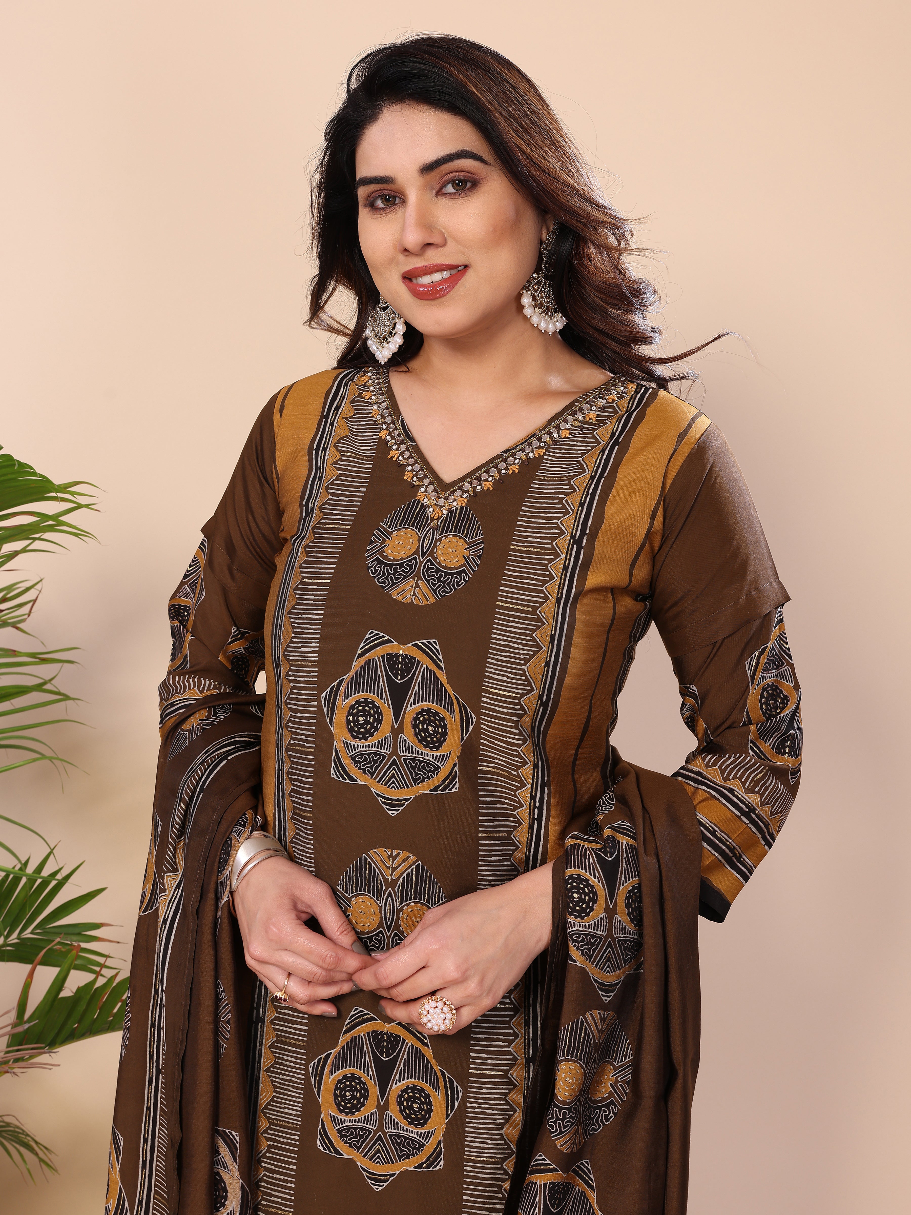 Kurta Pant Set With Dupatta