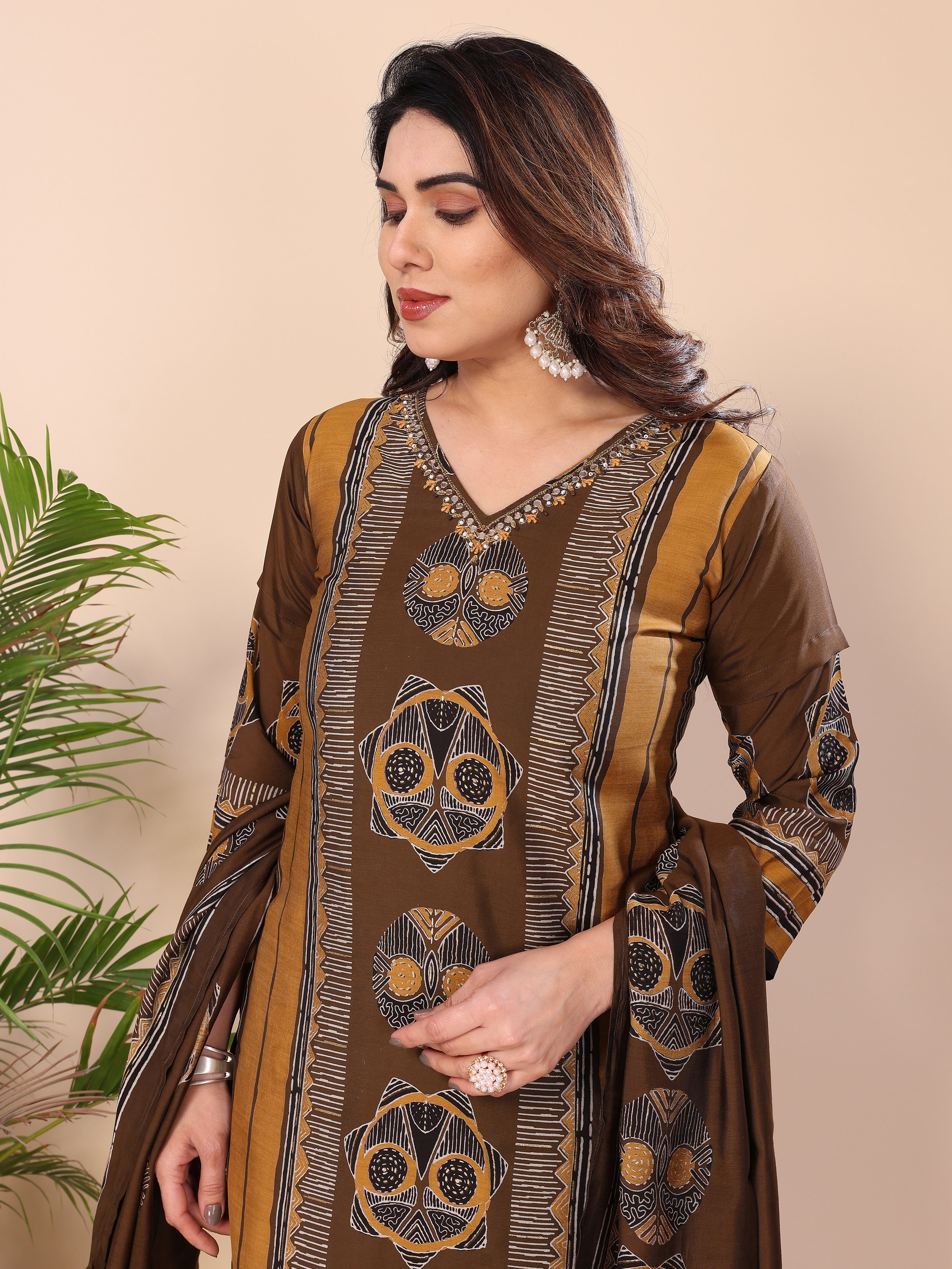Kurta Pant Set With Dupatta