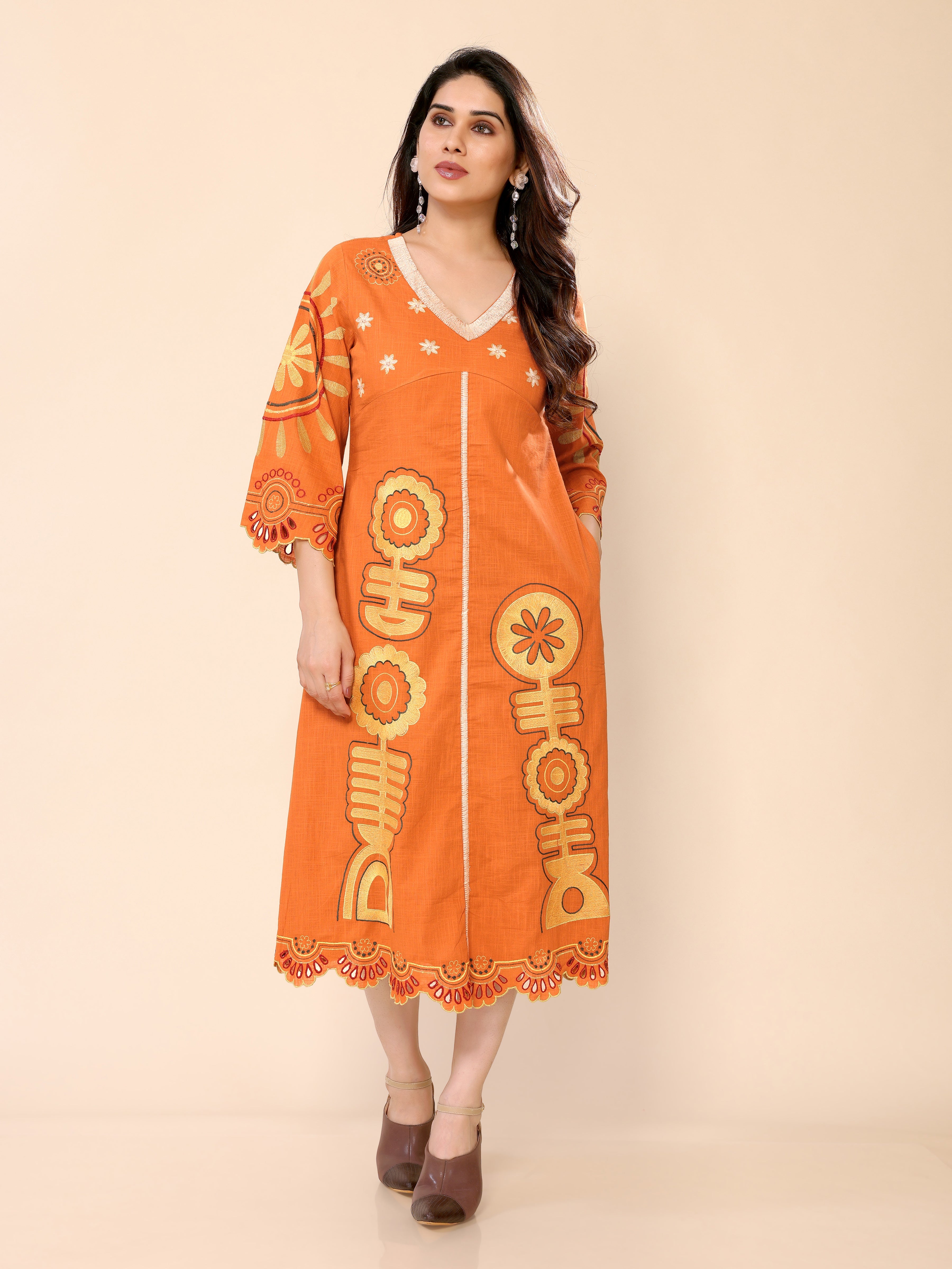 ワンピース amour embroidered dress ワンピース amour embroidered dress Premier Amour Women's