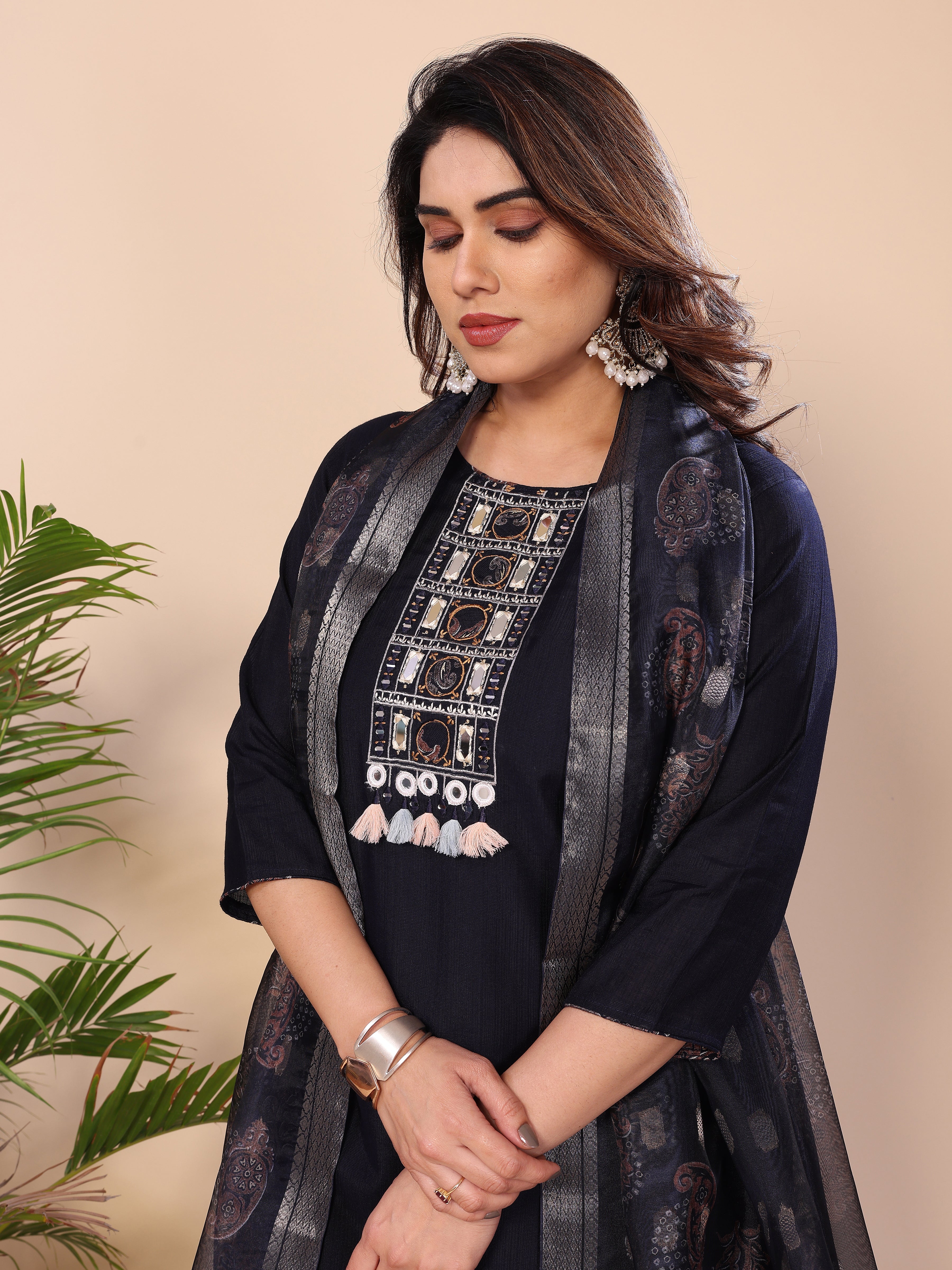 KURTA SET WITH ORGANZA DUPATTA