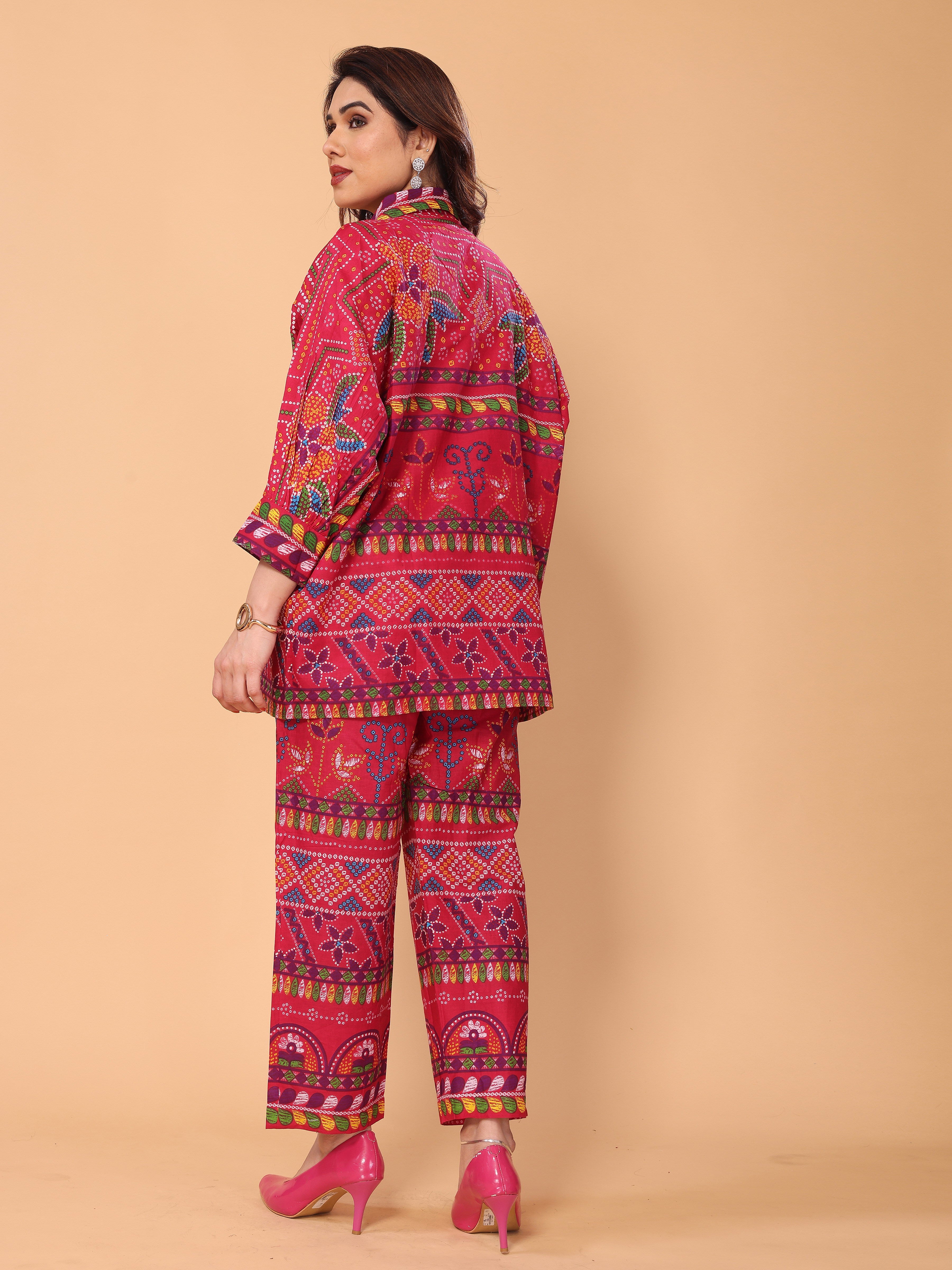 Elegant Bandhani Print Cotton Co-ord Set