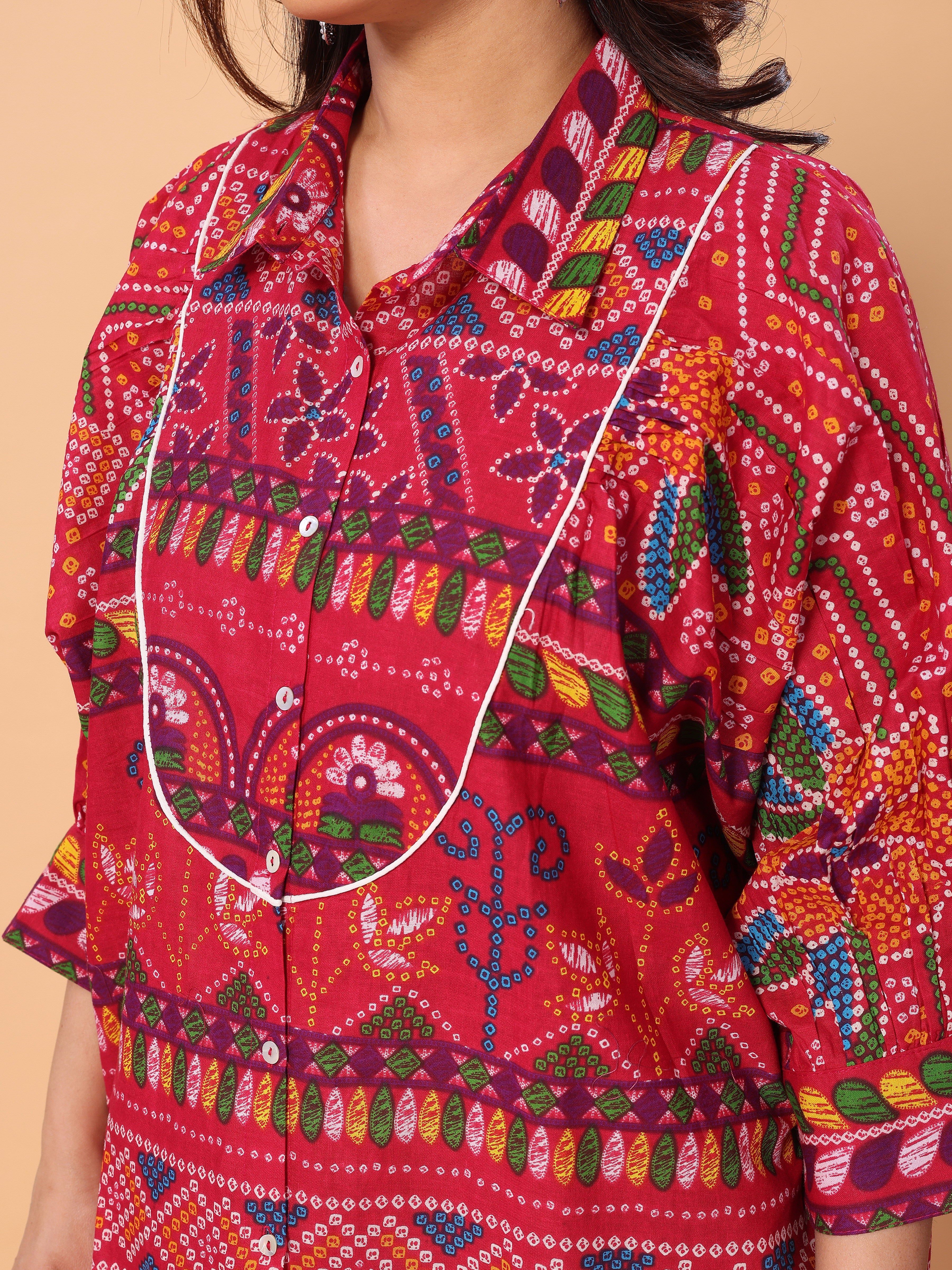 Elegant Bandhani Print Cotton Co-ord Set