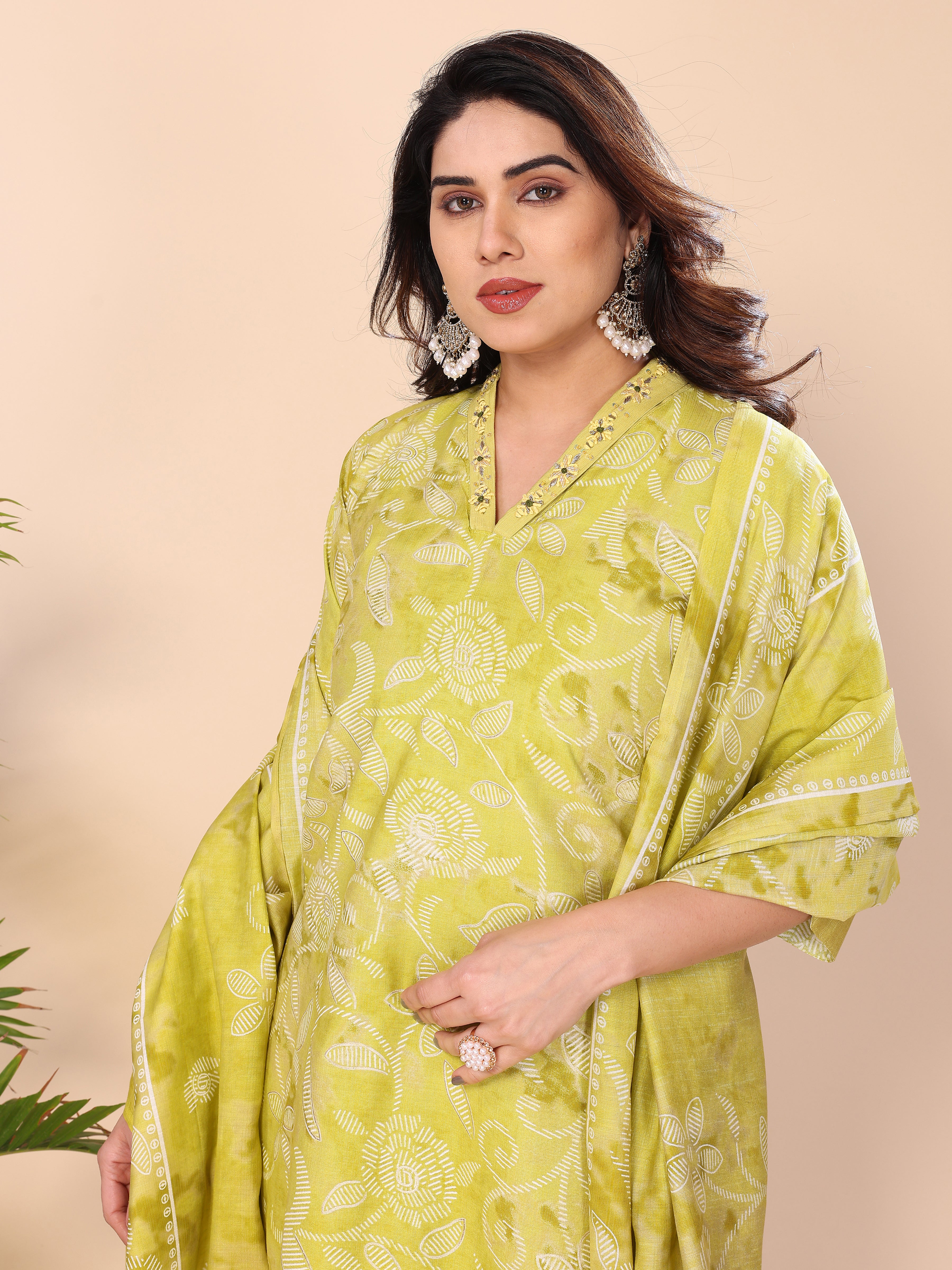 CHANDERI COTTON SUIT SET