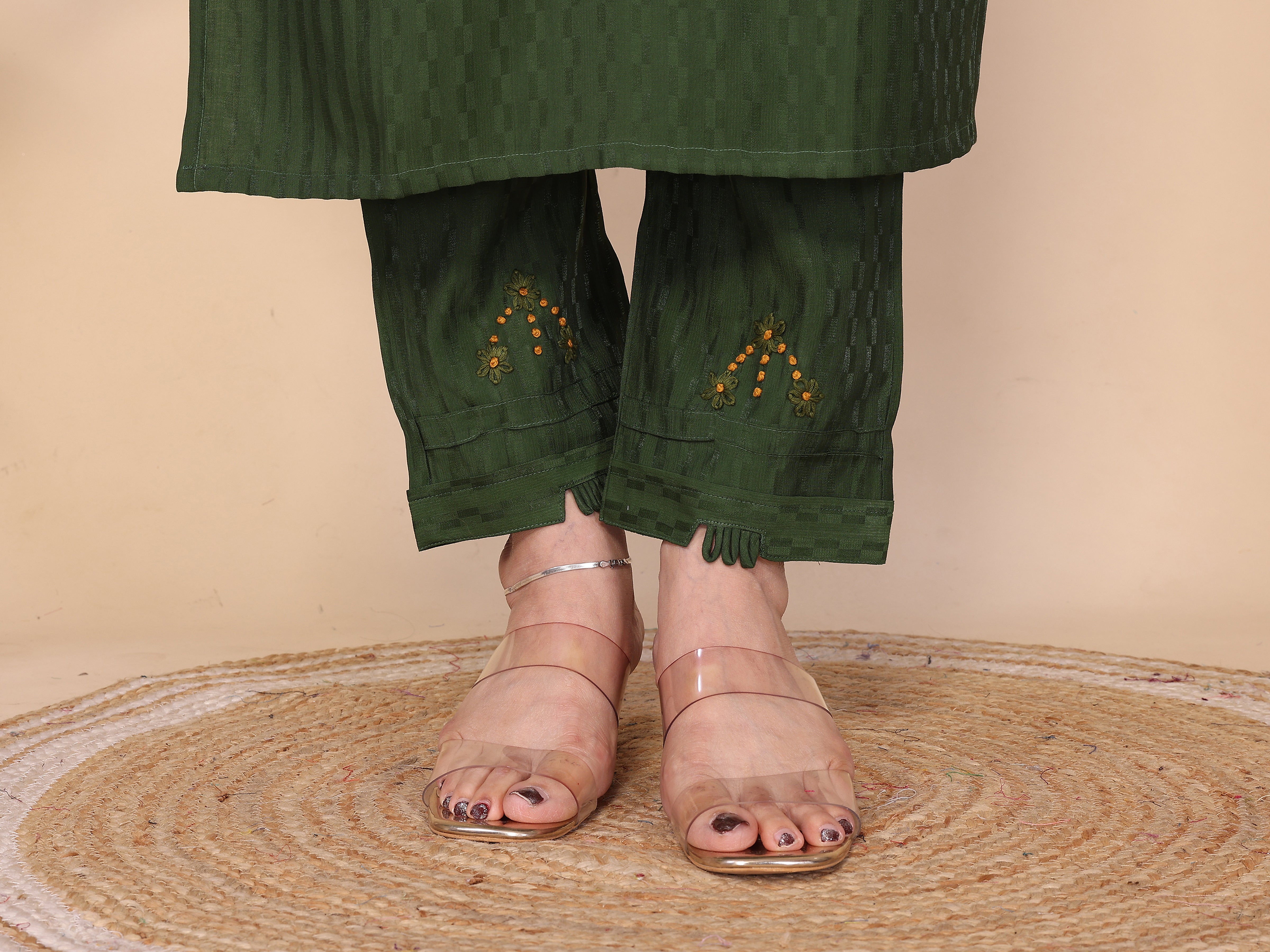 CHANDERI SUIT SET WITH DUPATTA